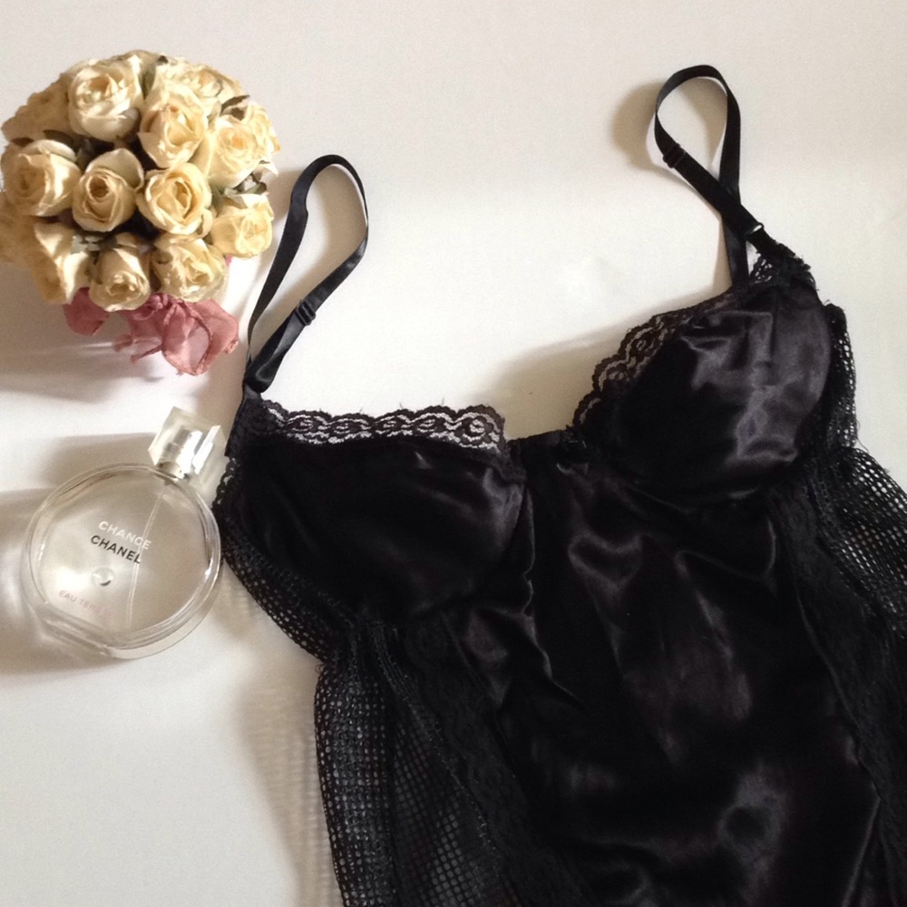 Vintage Black Lace Bodysuit